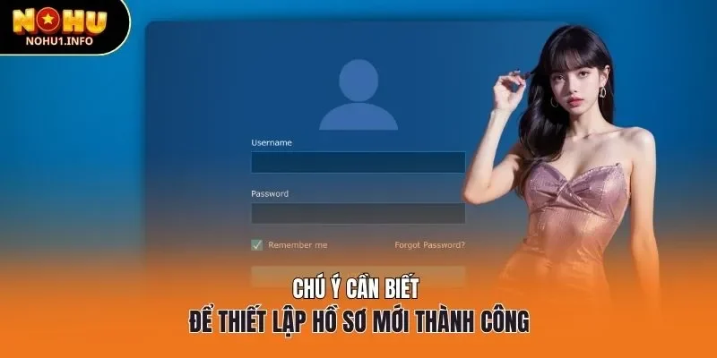 Chú ý cần biết để thiết lập hồ sơ nohu mới thành công